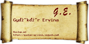 Gyökér Ervina névjegykártya